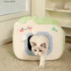 Łóżka kota meble obręcze urocze łóżko dla kota ciepłe domowe dom kota mata jaskiniowa wygodna kota dom namiot gniazdo pies mata kota zasilają y240322
