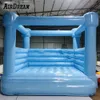 4,5x4,5 m (15x15ft) Partihandel god kvalitet bouncy castle himmelblå uppblåsbar bröllop bouncer brud full pvc bounce house kommersiellt bröllop tält gummibåt hoppning