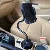 Mobiltelefonfästen Holders Universal Car Cup Mount Mobile Telefon Holder Stand Cradle för telefon 5/6/7/8 PUS XR XS 3.5-7 Mobiltelefon Smartphones 240322