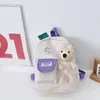 Zaino Cartoon Bear Toy School Bag For Girl Kids Zaini per la scuola materna Zaini per bambini Borse per libri per ragazzi e ragazze Zaino da viaggio