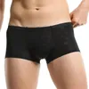Underbyxor sexiga solida underkläder män boxare bror sommaren andas du konvexa stora påse trosor för manliga stretch boxershorts