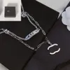 Urok damskie naszyjniki Diamentowy projekt litery wisurant choker złota platowana marka ze stali nierdzewnej łańcuch biżuterii
