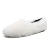 Casual Shoes 2024 Net Red Round Mouth Flat Bottom Women's Home Sheep Fur Integrated Wool Lefu Fashion