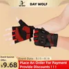 Cycling Gloves DAY WOLF Led Gloves Finger lights Cycling Gloves For Men Touch Screen Breathable Outdoor For Fishing Rechargeable Battery 2023 240322