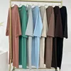 Ethnische Kleidung, Sweatshirt, Abaya, lockeres muslimisches Kleid, schlicht, sportlich, Abayas für Frauen, Dubai, Freizeitkleidung, Türkei, Ramadan, islamische Kaftan-Robe