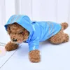 Odzież psa deszczowa kurtka dla zwierząt z kapturem płaszcze przeciwdeszczowe wodoodporne ubrania poncho lekkie zapasy