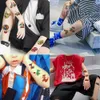 100pcsLot en gros enfants imperméable temporaire tatouage autocollant dessin animé voiture avion dinosaure mignon coloré bras faux enfants Tatoo 240311