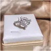 Cluster Rings S925 Sterling Sier Natural VVS1 Diamond Ring For Women Fine Band Pure Females Gemstone Jewellry Drop Delivery Smycken otuns