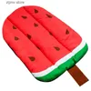 Cat Beds Furniture Breathable cooling pet bed summer cooling mat ice mat cat and dog sleep mat fruit washable pet mat Y240322