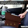 Other Interior Accessories Maodaner Car Seat Gap Filler Premium Pu Leather Side Pocket Organizer Crevice Storage Box With Cup Holder F Otkbn