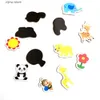 Fridge Magnets 12 pieces of colorful 3D novel animal cartoon refrigerator magnet stickers Y240322