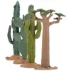 Dekorativa blommor kaktus mossa falska modeller taggade landskap skrivbord dekor konstgjord växt plast sticka modellerande staty växter