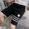 Men's Shorts Sports Black Male Short Pants With Pockets Stripe Running Cortos Luxury Elastic Xxl Stylish 3 Quarter Streetwear Xl