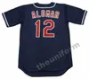 Mäns 1948: s 1999: s Cleveland Rico Carty Ray Fosse Toby Harrah Francisco Lindor Graig Nettles Roberto Alomar Omar Vizquel Pedro Cerrano Throwback Baseball Jersey S-5XL