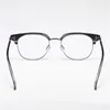 Optiska glasögon för män Kvinnor Retro Designer 522 Fashion Sheet Glasses Titanium Frame Detaljerad elasticitet Oval Style Anti-Blue Light Lens Plate with Box