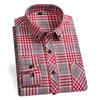 Bomull Flanell Plaid Shirts For Men Autumn Winter Fashion S-6xl Asia Size Regular Fit Soft Daily Casual Shirts Clothing 240314