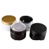 Bouteilles de stockage 33 pièces conteneurs de maquillage 120ml noir clair blanc marron Pots de crème en plastique pots cosmétiques PET large bouche avec couvercles en aluminium