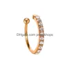 أذن الكفة 1pc tiny dainty conch hie cz غير مثقوب الماس أنف خاتم الأزياء مجوهرات المرأة هدية إسقاط الأوجه توصيل الأقراط dhqvm