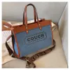 Bolsa crossbody designer marca mais vendida bolsa feminina nova contrastante impresso carta tote grande capacidade crossbody