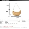 Sznurka Letse Luxe Tengbian Mała torba Projektantka moda spleciona pierogów świąteczny koszyk owocowy torebka minimalistyczna plaża