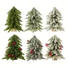 Decoratieve Bloemen 40cm Kerstboom Decor Kunstmatige Desktop Grenen Bureau Ornament Kerstfeest 2024 Jaar Navidad Home