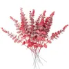 10 stks/set Decoratieve Bloemen Eucalyptus Kunstmatige Blad Niet Vervagen Plastic Nep Planten Simulatie Bruiloft Decor