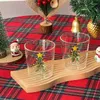 Wine Glasses Christmas Tree Glass Cup Reusable Transparent Stemless Food-Safe Holiday Drinkware Whiskey Cups