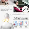 Masajeador de cuello Pillowws Mantón de masaje de cuello eléctrico 3D Temperatura constante Cuello masajeado Hombro Presión de dedo Hogar Automotriz para relajación 240322