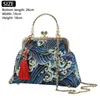 Sacs de soirée Fashion Vintage Fringe Sac Small Shell Sacs Chaîne Femmes Sac à bandoulière Crane Flying Womens Hands Sacs Purses Embroideryl2403