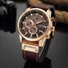 CURREN Uhr Männer Wasserdichte Chronograph Sport Militär Männliche Uhr Top Marke Luxus Leder Mann Armbanduhr Relogio Masculino 8291 L269k