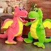 Animaux en peluche 55 cm-115 cm rose/vert jouets en peluche de dinosaure de la vie réelle animaux en peluche poupées de ptérosaure réalistes enfants enfants cadeau d'anniversaire maison De L240322