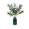 Flores decorativas 1/3 pçs artificial folha verde ramo de oliveira frutas plantas falsas casamento casa pogal adereços arranjo decoração interior