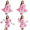 Kostium motywu Kobiety Sissy Maid Metallic Satin Flower Flower Dress Crossdress Drop dostawa odzież Cosplay OTJ2A