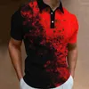 Polo da uomo Polo moda Cuciture T-shirt colorate Top casual Abbigliamento sportivo Abbigliamento uomo oversize Bottoni a maniche corte Tees