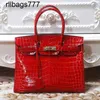 Cuir véritable BK Luxurys Top Sac à main 2024 Crocodile Modèle Femme Femme Ladiesbag