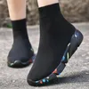 Buty swobodne Mwy High Top Socks Sneakers Latające tkane kobiety oddychające trenerzy chodzące mężczyźni zapatillas de Mujer plus rozmiar