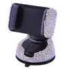 Supports de téléphone portable Support de téléphone de voiture en cristal Support de téléphone portable Support GPS rose Bling diamant accessoires de voiture intérieur pour les femmes 240322