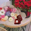 Decorative Figurines Vintage Wood Music Box Heart Shaped Gift Wooden Decoration For Women