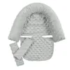 Bebê carro segurança macio dormir cabeça apoio travesseiro com cinto de segurança correspondente cinta cobre comer pescoço proteção encosto de cabeça 240313