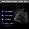 Seenda mouse vertical para jogos com fio RGB ergonômico USB joystick programável para jogadores de computador PC 240314