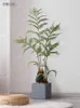 Dekoratif çiçek simülasyon bitkisi altın maymun que yeşil bonsai kapalı kafa sahte ağaçlar dekorasyon