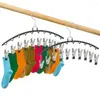 Hangers Multi Clip Hanger Yoga Broek Organizer Kast Ruimtebesparende Legging Met 10 Clips Metaal tbv