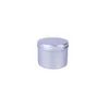 Storage Bottles 60ml Aluminum Tins Empty Flower Tea Pots Tin Metal Box Cosmetic Cream Jars 60g Silver Accessory Packaging Candle Containers