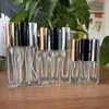 Storage Bottles 500pcs 3ml 6ml 10ml 20ml Clear Glass Perfume Spray Empty Cosmetic Containers With Atomizer Gold Silver Cap