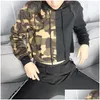 Hoodies Womens Sweatshirts الموضة الممولة المرقع المرقع Hoddies محصول أعلى العصيات العسكرية قمم TA888 إسقاط التوصيل قطعة قماش otnov