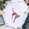 Damen T-Shirt Aquarell Lyrical Dance Music Dancer Grafikdruck T-Shirt Damen Lustiges T-Shirt Damen Cavai Kleidung T-Shirt Damen Top 240323