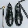 Brogue chaussures en cuir chaussures d'affaires de luxe hommes robe formelle Oxfords mode chaussures de bureau Gentleman dîner chaussures Schoenen Heren