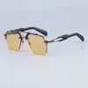 Jmm Sierton Rimless Sunglasses Metal Acetate Designer Classical Handmade in Japan Uv400 Outdoor Glasses for Driving 240314