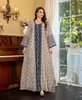 2024 Muslim Sequin Embroidery Fashion Evening Dress jalabiya Robe Dubai Abaya Middle East Party Gowns Ramadan Party Clothing