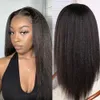 Lace Front Pruiken Kinky Rechte Menselijk Haar Pruik HD Transparante Yaki Rechte Kant Frontale Menselijk Haar Pruiken voor Vrouw Menselijk Haar